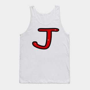 Letter J. Name with letter J. Personalized gift. Abbreviation. Abbreviation. Lettering Tank Top